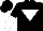 Black, White inverted triangle, halved sleeves