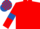 Red, Royal Blue armlets, check cap
