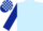 LIGHT BLUE, dark blue sleeves, check cap