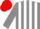Grey and White stripes, Red cap