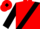Red, Black sash, sleeves and diamond on cap
