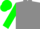 Grey, green sleeves, green cap