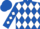Royal Blue, White Diamonds