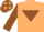 BEIGE, brown inverted triangle & armlet on sleeves, brown cap, beige stars