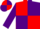 Red and Purple (quartered), Purple sleeves