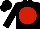 Black, Red disc