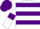 White, Purple hoops, armlets and cap