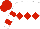 White, Red triple diamond, hooped sleeves, Red cap