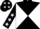 Black and white diabolo, black sleeves, white stars and stars on cap