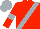 Scarlet, silver sash, silver band on sleeves, scarlet and silver cap