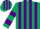 DARK GREEN & PURPLE STRIPES, hooped sleeves, striped cap