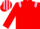 Red, Pink epaulets, striped cap
