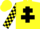 Yellow, Black Cross of Lorraine, checked sleeves, Yellow cap