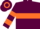 Maroon, Orange hoop