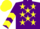 Purple, Yellow stars, chevrons on sleeves, Yellow cap