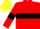 Red, Black hoop and armlets, Yellow cap