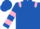 Royal Blue, Pink epaulets, hooped sleeves