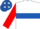 WHITE, royal blue hoop, red sleeves, red cap, white stars
