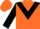 Orange, black emblems, black chevron on sleeves, orange cap