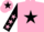 Pink, Black star, Black sleeves, Pink stars, Pink cap, Black star