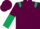 Maroon, Dark Green epaulets, halved sleeves