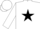 White, Green and Black Star, Green and Black Star on White Cap