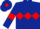 Dark Blue, Red triple diamond, armlets and diamond on cap