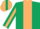 Dark Green, Beige stripe