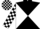 Black and White diabolo, checked sleeves and cap