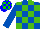 Royal Blue and Kelly Green Blocks, Blue Cap, Green Blocks
