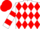 WHITE & RED DIAMONDS, hooped sleeves, red cap