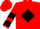 Red, Black Diamond Hoop, Black Chevrons on Sleeves, Red Cap