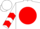 WHITE, red disc, red chevrons on sleeves, white cap