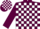 MAROON & WHITE CHECK, maroon sleeves, check cap