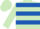 Light Green, Royal Blue hoops, Light Green sleeves