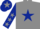 Grey, Dark Blue star, Dark Blue sleeves, Grey stars, Dark Blue cap, Grey star