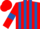 Red and Royal Blue stripes, Red sleeves, Royal Blue armlets