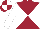 Maroon and White diabolo, White sleeves, quartered cap