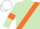 Light Green, Orange sash and armlets, White cap