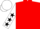 Red, White sleeves, Black stars, White cap