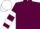 Maroon, White hooped sleeves, white cap