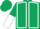 Dark Green, White seams, halved sleeves, Dark Green cap