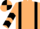 Beige, Black braces, chevrons on sleeves, quartered cap