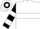 White, Multi-Colored Inverted Hoop, Multi-Colored Band on Sleeves