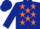 Dark Blue, Orange stars, Dark Blue sleeves and cap