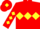 Red, Yellow triple diamond, diamonds on sleeves, Red cap, Yellow diamond