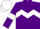 Purple, White chevron hoop, armlets and cap
