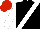 BLACK, white sash & sleeves, red cap