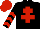 Black, Red Cross of Lorraine, chevrons on sleeves, Red cap