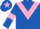 Royal Blue, Pink chevron, armlets and star on cap